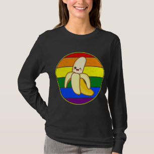 Cute Banana Älskare LGBTQ Stuffn Rainbow Kawaii Kä T Shirt