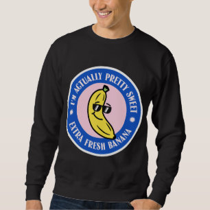 Cute Banana Älskare Quote Kawaii Stil Funny Tropic Lång Ärmad Tröja