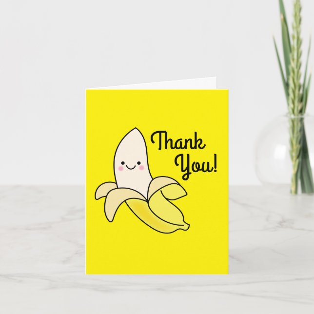 Cute Banana Barns födelsedag Kawaii Kort (Framsida)