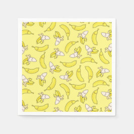 Cute Banana Barns födelsedag Kawaii Pappersservett