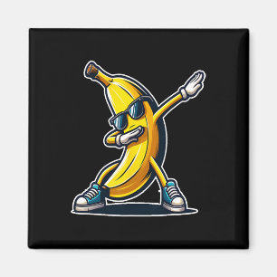 Cute Banana Dabbing Dancing Shirt Funny Kids Skriv Magnet