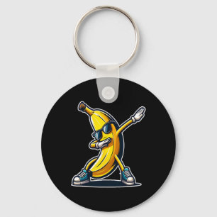 Cute Banana Dabbing Dancing Shirt Funny Kids Skriv Nyckelring