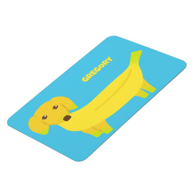 Cute Banana Hund Personlig Magnet (Vänstra Sidan)