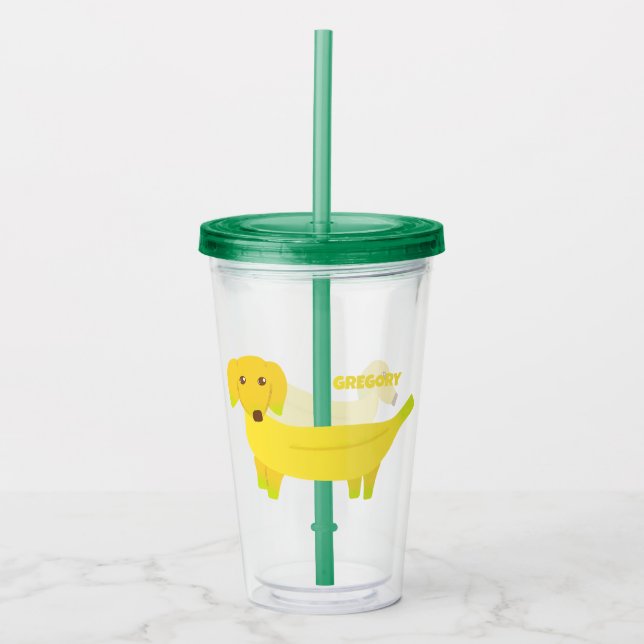 Cute Banana Hundar Personlig Take Away Mugg (Framsida)