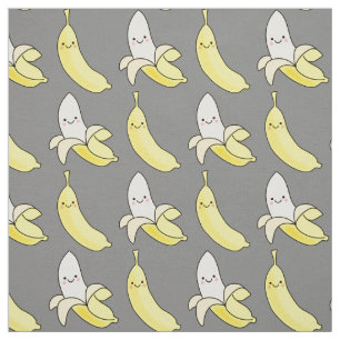 Cute Banana Kawaii Kids Tecknad Tyg