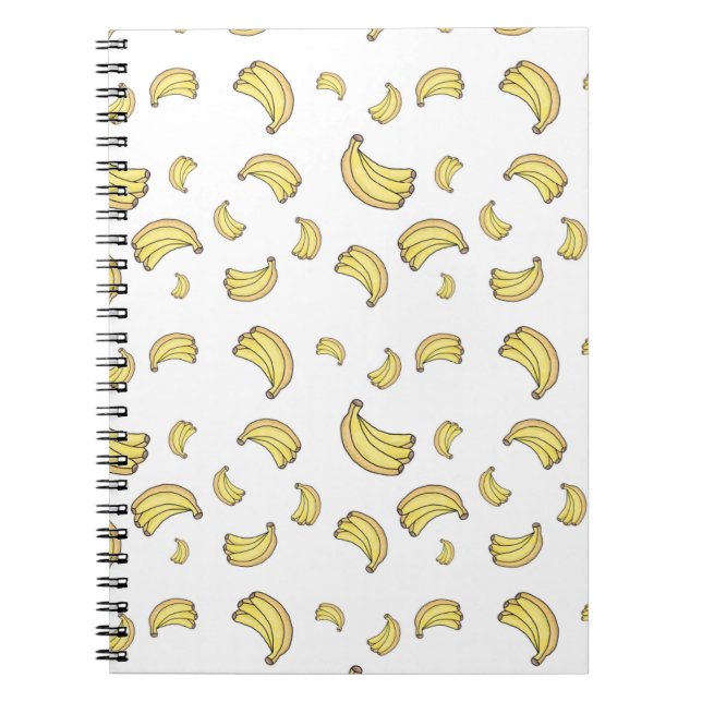 Cute Banana Pattern | Hand Drawn Banana Aesthetic  Anteckningsbok (Framsidan)