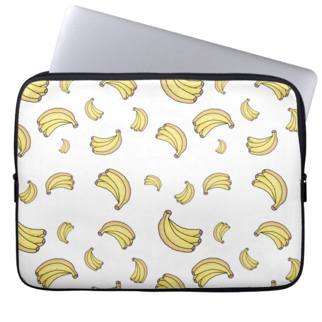 Cute Banana Pattern | Hand Drawn Banana Aesthetic  Laptop Fodral (Framsidan)