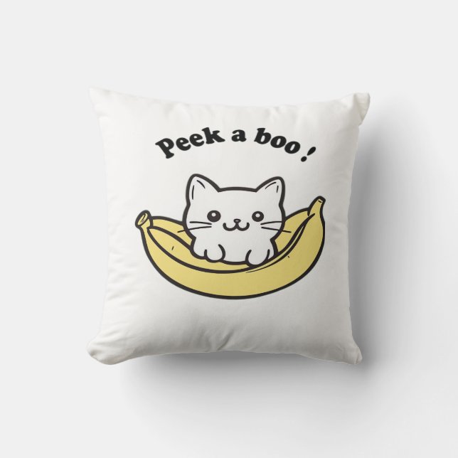 Cute, Banana, Peekaboo!, Japan, Kitten Kudde (Framsida)
