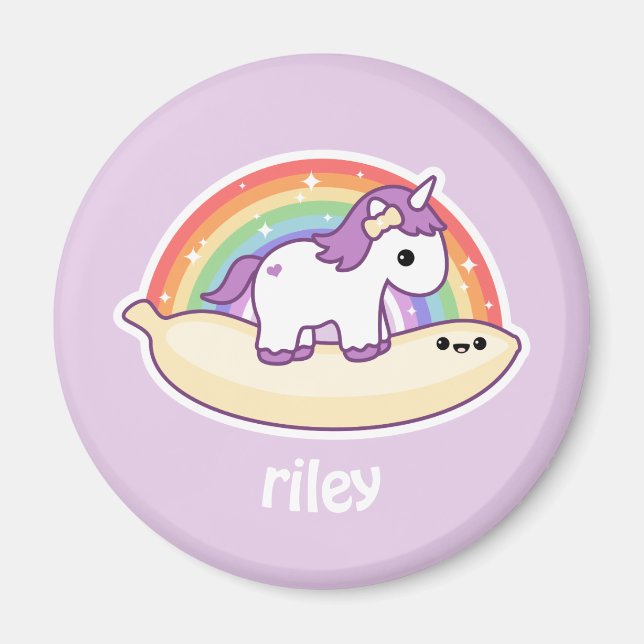 Cute Banana Unicorn Magnet (Framsidan)