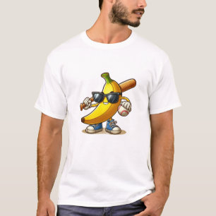 Cute Bananas Holding Baseball Fladdermus för Baseb T Shirt