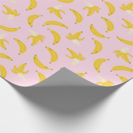 Cute Bananas på ljusa rosa Presentpapper
