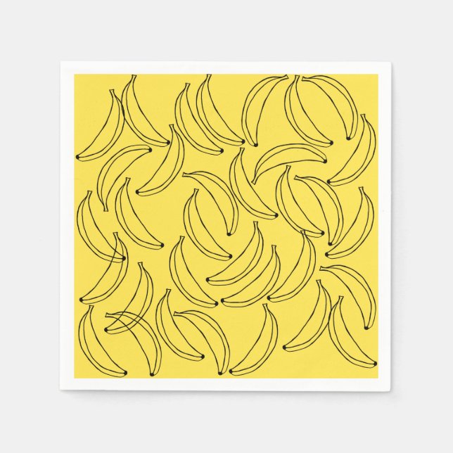 Cute Bananas Pappra Napkins Pappersservett (Framsidan)
