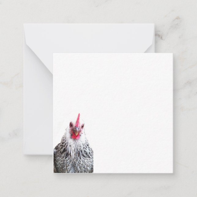 Cute Bantam Cochin Hen Photo Flat Note Cards Anteckningskort (Framsida)