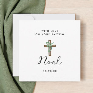 Cute Baptism Card för Godson Baptism Firande Kort