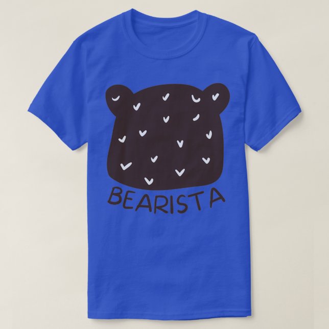 Cute Barista Bearista 1 T Shirt (Design framsida)