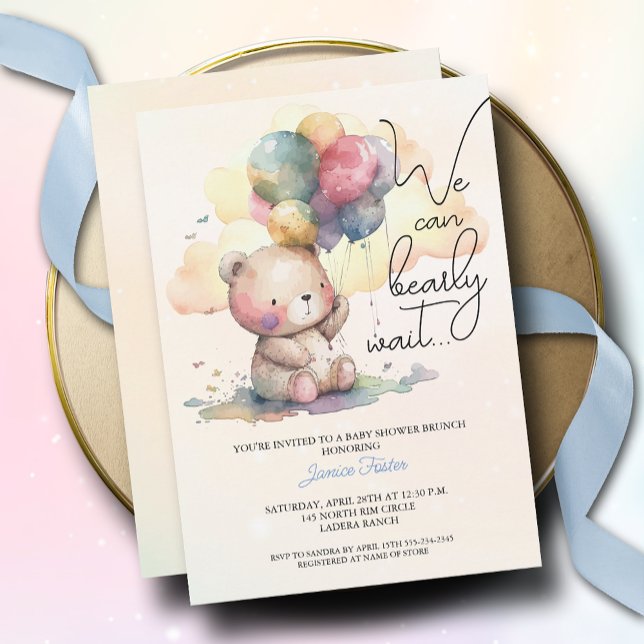 Cute Barly Wait Boy Baby Shower Inbjudningar (Skapare uppladdad)
