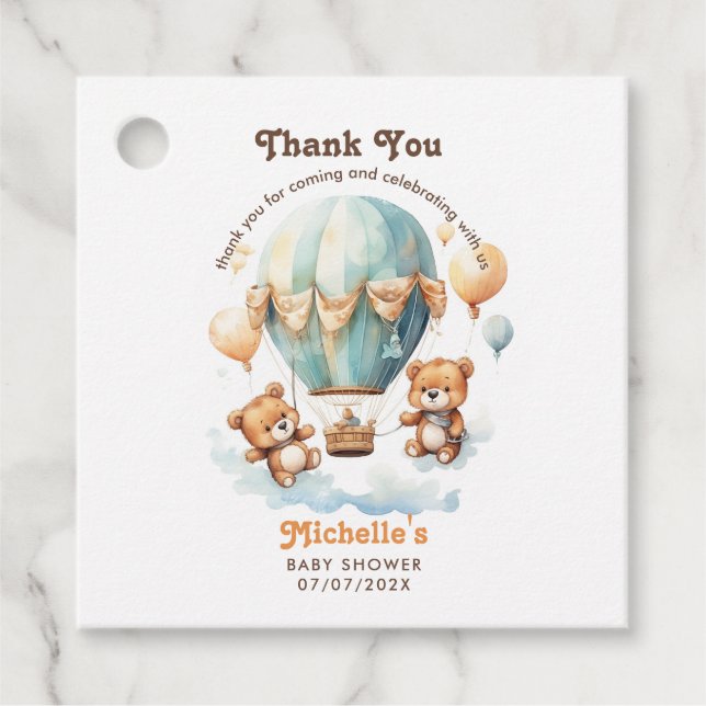 Cute Barly Wait Twillingars Baby Shower Tack Gåvor Etiketter (Framsida)