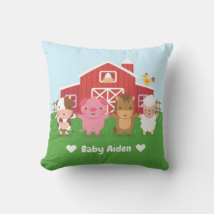Cute Barn Boskap Kids Nursery Room Decor Kudde