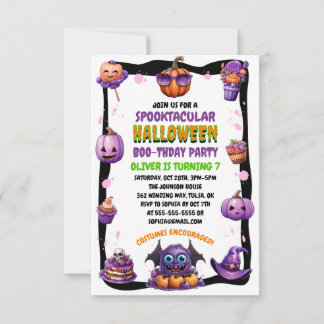 Cute Barn Lila Halloween Birthday