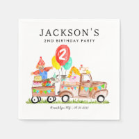 Cute Barn Party Animals Lastbil Kids Farm Birthday