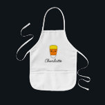 Cute barn-plattan med candy corn tecknad design barnförkläde<br><div class="desc">Cute barn-plattan med candy corn tecknad design. Köks/matlagning/bakplattor för barn. Anpassa med citat från namn eller roligt. Lilla teckning med leende. Dessutom till konst och hantverk,  målning,  teckning m.m.</div>
