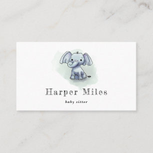 Cute barnomsorg för elefant visitkort