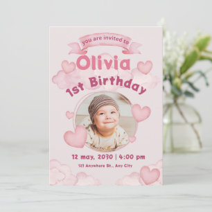 Cute barns födelsedag inbjudningar