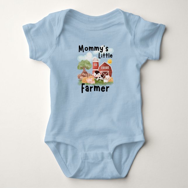 Cute Barnyard Animals Baby Bodykostym T Shirt (Framsida)