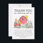 Cute Barnyard Animals Kids Farm Birthday Tack<br><div class="desc">Cute Watercolor Rustic Barnyard Animals Kids Farm Birthday Tack för inmatningskort</div>