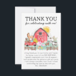 Cute Barnyard Animals Kids Farm Birthday Tack<br><div class="desc">Cute Watercolor Rustic Barnyard Animals Kids Farm Birthday Tack för inmatningskort</div>