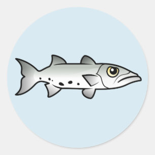 Cute Barracuda Runt Klistermärke