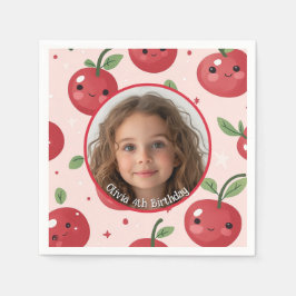 Cute Barry Anpassningsbar-foto och namn Papper Pla Pappersservett