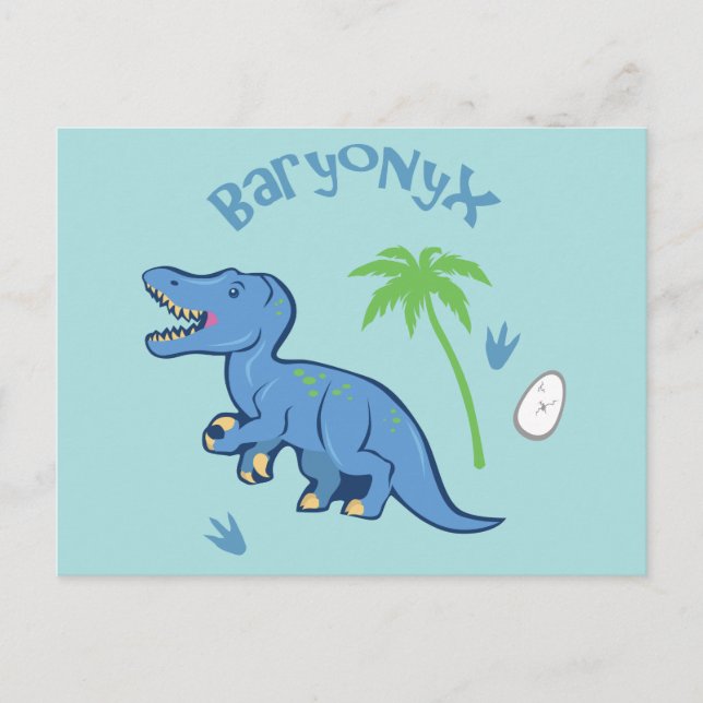 Cute Baryonyx Vykort (Framsida)