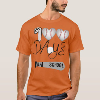 Cute Baseball 100 dagar för lärarinnan T Shirt