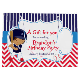 Cute Baseball African American Boy Birthday