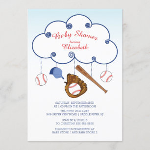 Cute Baseball Baby Shower-inbjudningar Inbjudningar