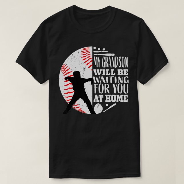 Cute Baseball Catcher Grandma Grandpa Grandson Quo T Shirt (Design framsida)