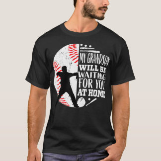 Cute Baseball Catcher Grandma Grandpa Grandson Quo T Shirt