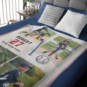 Cute Baseball Fläkt Personlig Sports Fleecefilt