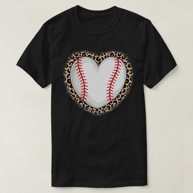 Cute Baseball Heart Baseball Älskare Women Girls T Shirt (Design framsida)