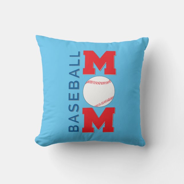 Cute Baseball Mamma Gift Kudde (Framsida)