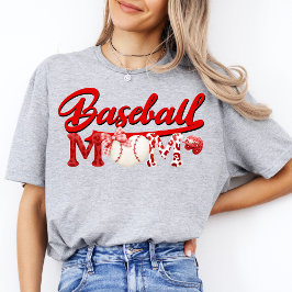 Cute Baseball Mamma-speldagen Modern Cheer Mor T Shirt