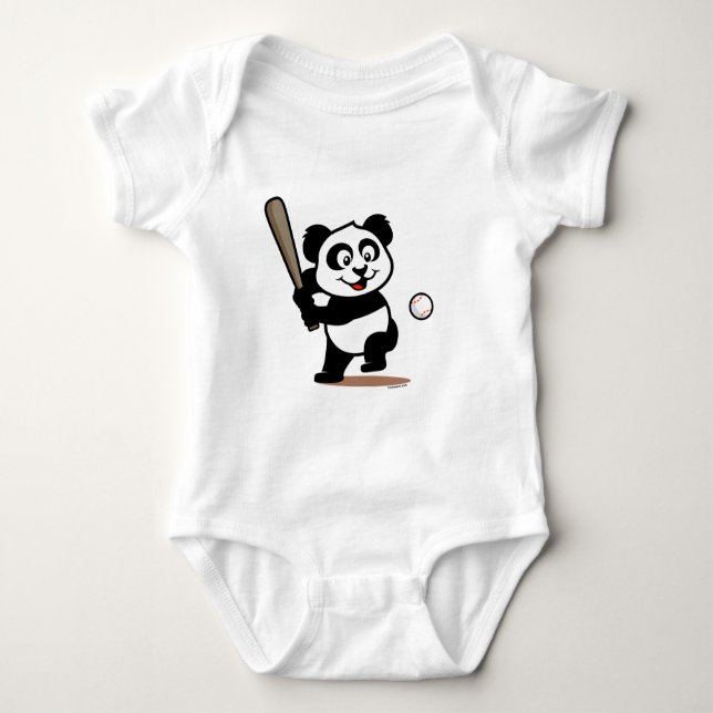 Cute Baseball Panda Tröja (Framsida)