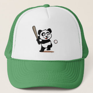 Cute Baseball Panda Truckerkeps