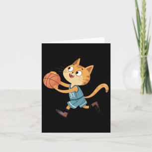 Cute Basketball-katt Kort