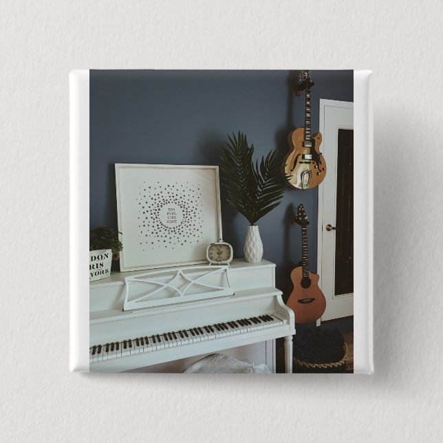 Cute Bass Guitar Knapp (Framsida)