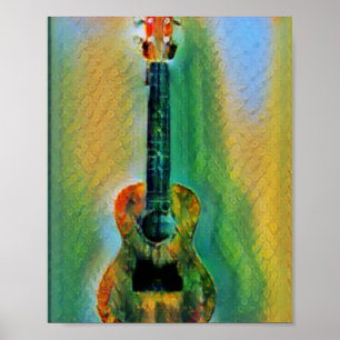 Cute Bass Guitar Poster
