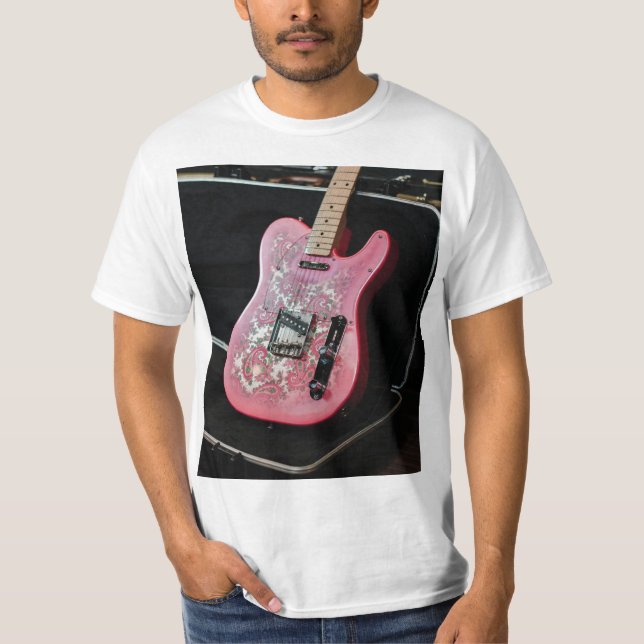 Cute Bass Guitar T Shirt (Framsida)