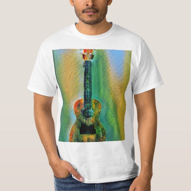Cute Bass Guitar T Shirt (Framsida)