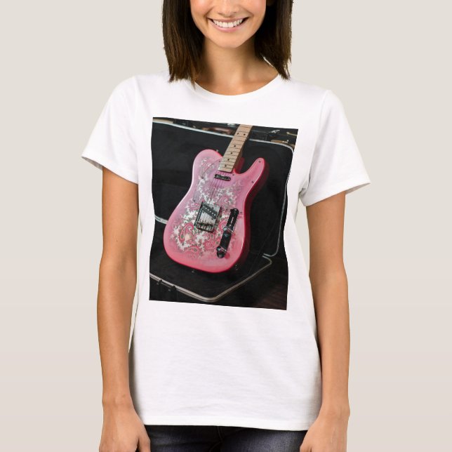 Cute Bass Guitar T Shirt (Framsida)